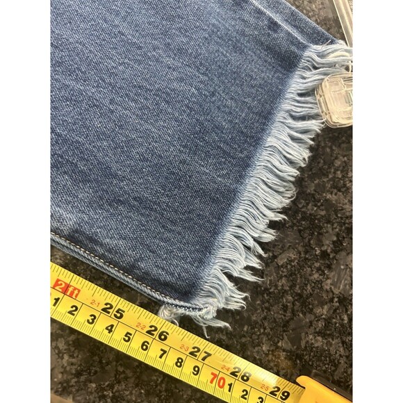 KanCan High Rise Wide Leg Crop Blue Denim Jeans Women's Size 9 / 28  Button Fly - Picture 7 of 7